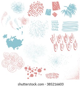 Vector illustration of a set of abstract design elements