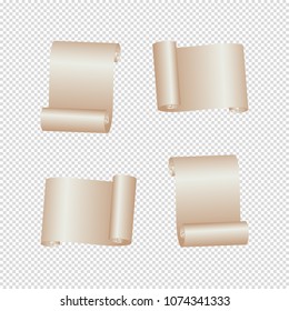 Vector illustration the set of ancient scrolls.