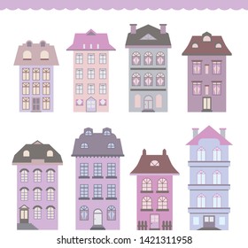 vector illustration set of apartments