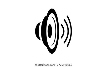Vektorgrafik mit Audio- und Benachrichtigungssymbolen, einschließlich Megaphon, Lautsprecher, Alarmglocke und Ansagesymbolen. 