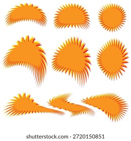 Vector illustration set of autumn leaves and orange flowers with a warm seasonal design.