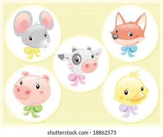 Vector Illustration - Set of Baby  Characters