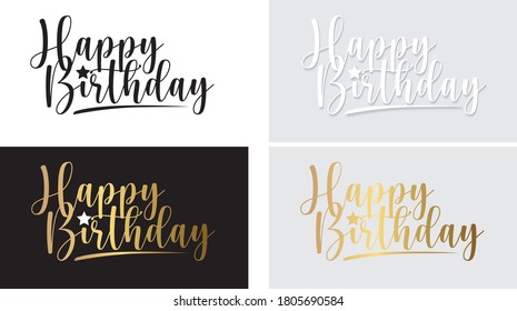 vector illustration of a set of background graphic elements for happy birthday