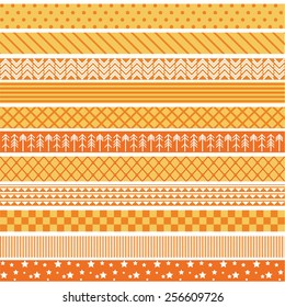 Vector illustration of a set of background patterns, decorative lines, monochromatic