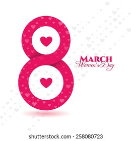 vector illustration set of badges labels on the topic 8 March International Women's Day