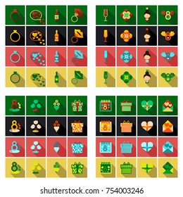 vector illustration set of badges labels on the topic 8 March International Women's Day