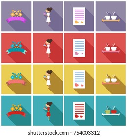 vector illustration set of badges labels on the topic 8 March International Women's Day