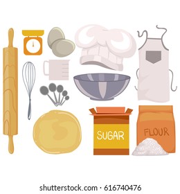 Vector Illustration of Set of Baking Elements