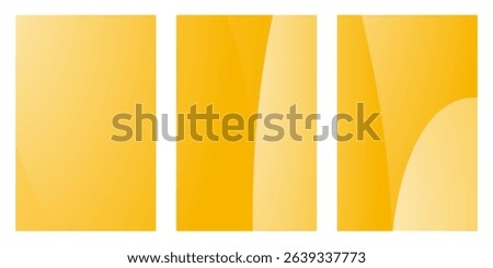 vector illustration of a set of banners. Three gold geometric book cove. The book cover feature a yellow gradient.