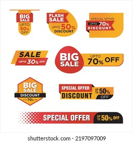 Vector illustration set of big sale Label, Banner Tag Sticker, Badge 