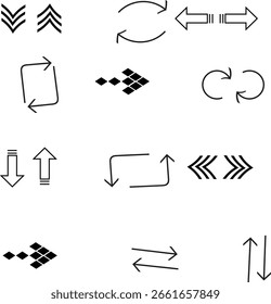  Ilustração vetorial de um conjunto de ícones pretos de tecnologia para um web design de negócios