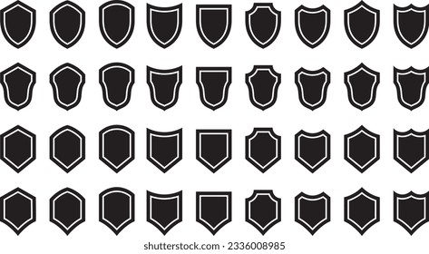 Vektorgrafik-Set mit schwarz-weißer Vektorgrafik