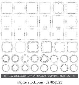 Vector illustration of a set of blank frames and tags for your arts and design