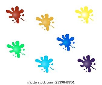 vector illustration of a set of blots