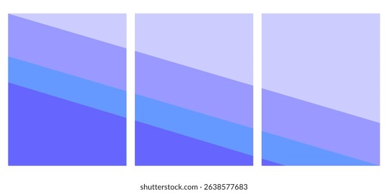 vector illustration of a set of blue banners