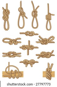 Vector illustration - set of boating knots