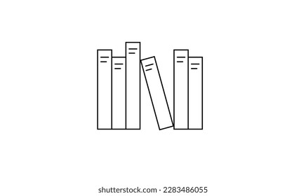 Vector illustration of set of books icon.
