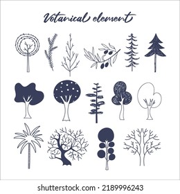 Vector illustration set of botanical element design vol 2