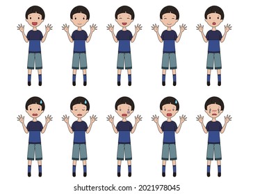 子供 全身 びっくり のイラスト素材 画像 ベクター画像 Shutterstock