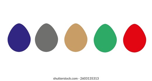 Vector illustration. Set of bright multicoloured, black Easter eggs with drawings. For decorating websites, clipart, postcards.PNG
