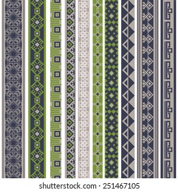 Vector illustration of a set of brushes, borders, frames in contrast colors, for scrapbook, decorations, templates and other designs