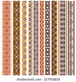 Vector illustration of a set of brushes, borders in contrast colors, for scrapbook, decorations, templates and other designs