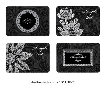 Vector illustration of a set of business cards business cards