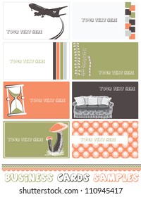 Vector illustration of a set of business cards templates