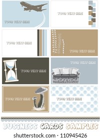 Vector illustration of a set of business cards templates