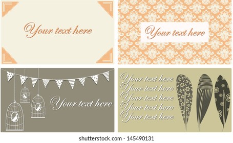 Vector illustration of a set of business cards templates