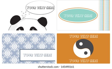 Vector illustration of a set of business cards templates