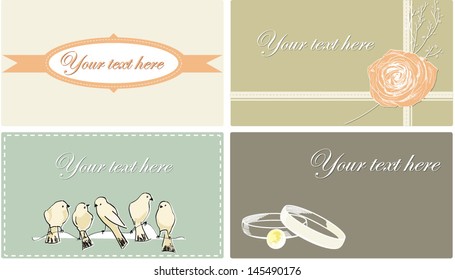 Vector illustration of a set of business cards templates