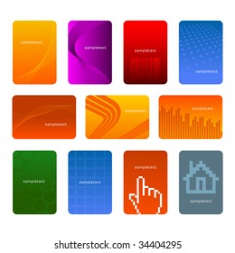 Vector illustration set of business cards.