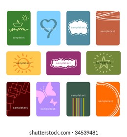 Vector illustration set of business cards