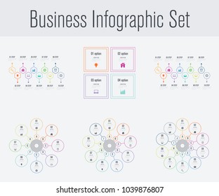 Vector illustration set business infographics.
