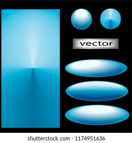 Vector illustration of a set of buttons and background for the site in blue