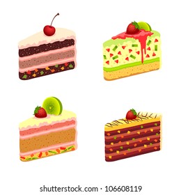 Vector illustration - set of cakes