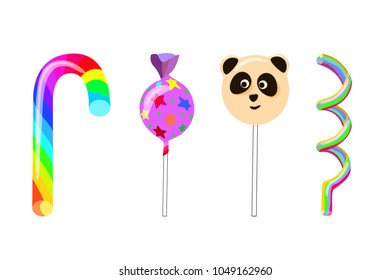 vector illustration a set of candies