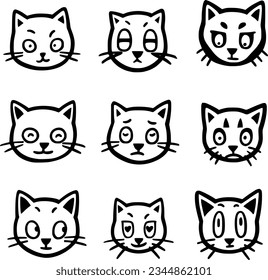 vector illustration of set car cartoon