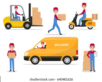 Man Truck Stock Vectors, Images & Vector Art | Shutterstock