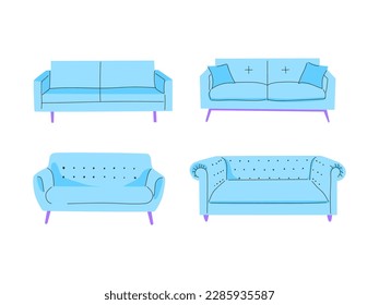 ilustración vectorial de un conjunto de sillas con un diseño minimalista