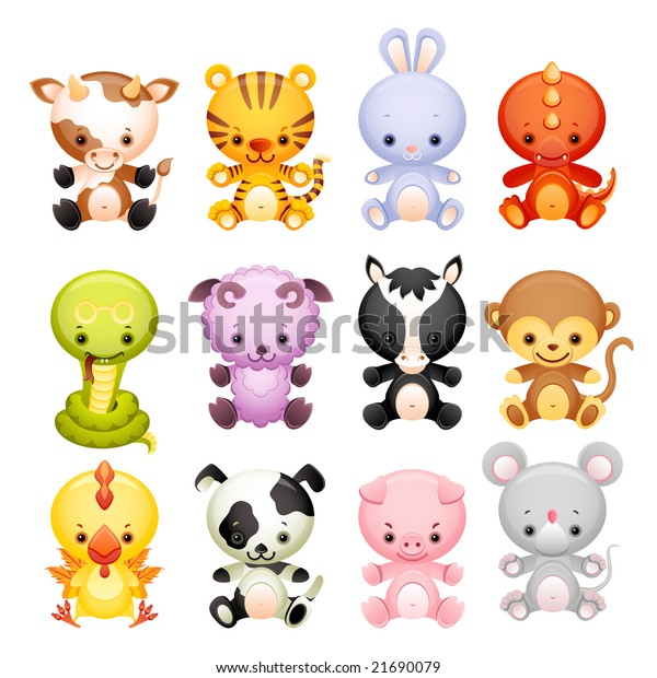 Vector Illustration Set Characters Chinese Horoscope Stock Vector Royalty Free 21690079 Vector Illustration Set Characters Chinese Horoscope Stock Vector Royalty Free 21690079