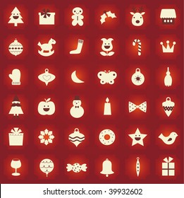 Vector illustration - set of christmas icons