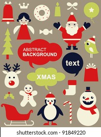 Vector illustration - set of Christmas icons