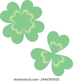 Vector illustration set of clover.