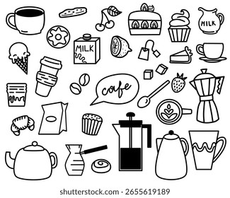 Vektorgrafik-Set für ein Café oder Café