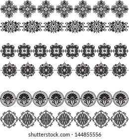 Celtic Ornaments Knot Patterns Borders Traditional Stock Vector ...