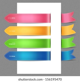 Vector illustration of Set of color stickers