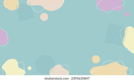 Vector illustration set of colorful abstract liquid shapes. (color background)