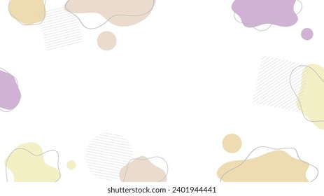 Vektorgrafik-Set von bunten abstrakten flüssigen Formen. (transparenter Hintergrund)